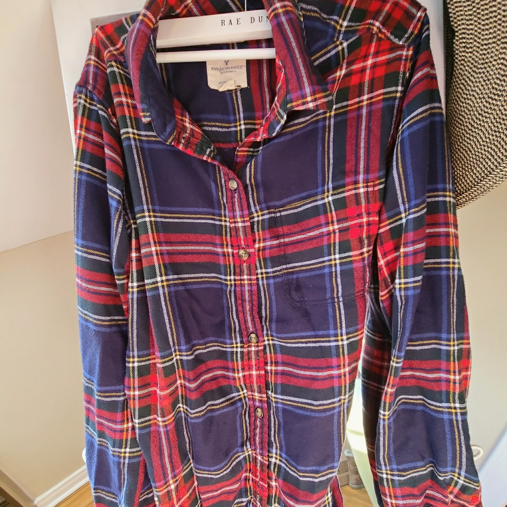 AE oversized flannel shirt